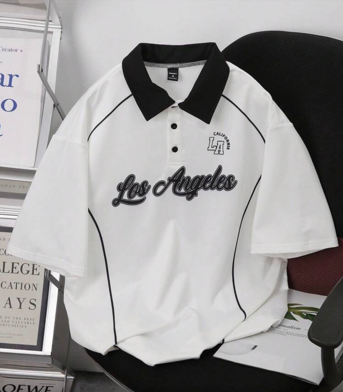 "Los Angeles" Print, Daily Casual, Suitable For Going Out, A Great Gift For Boyfriend, Back To School, Preppy, Ivy League Style
